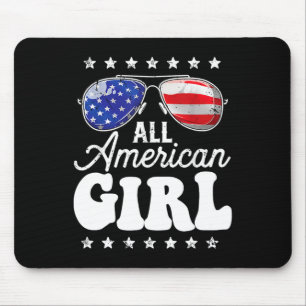 American Girl 4th Of July Usa Boys Patriotic Teens Mouse Pad