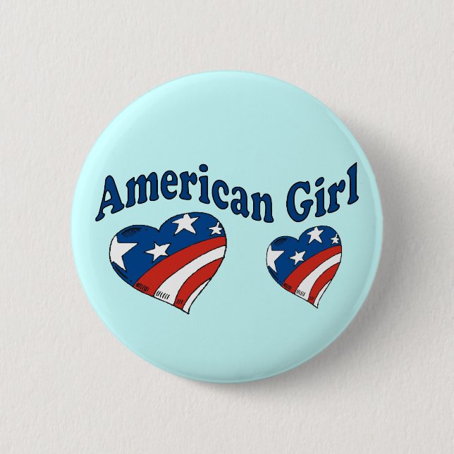 American Girl 6 Cm Round Badge (Front)