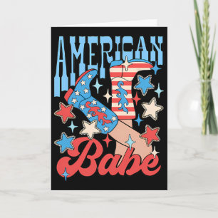 American Girl Bybe Cowboy Boots 4th Of July Women  Card
