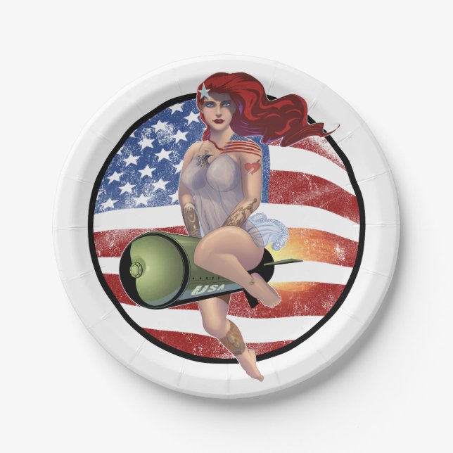 American Girl Paper Plate (Front)