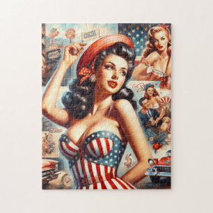 American Girl Pin-Up Collage Jigsaw Puzzle