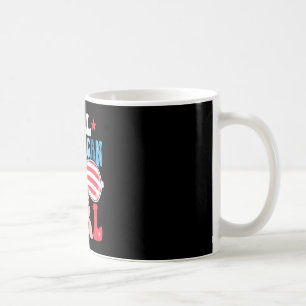 American girl retro sunglasses usa flag funny 4th coffee mug