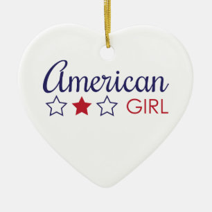 American Girl Stars Ceramic Tree Decoration