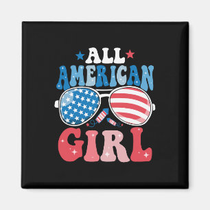 American Girl Sungles 4th Of July Family Matching Magnet