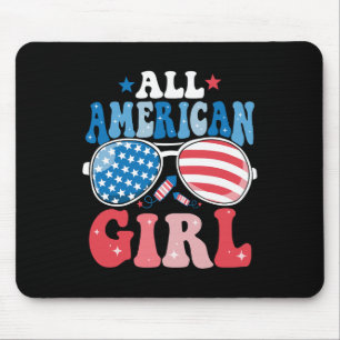 American Girl Sungles 4th Of July Family Matching Mouse Pad