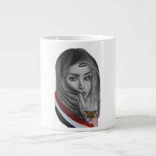 American Girl with Yemeni Roots – Yemen Flag Large Coffee Mug