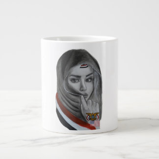 American Girl with Yemeni Roots – Yemen Flag Large Coffee Mug