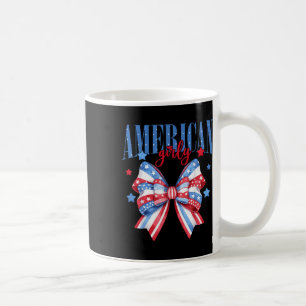 American Girly Cute Coquette Bow 4th Of July Usa W Coffee Mug