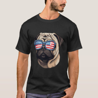 American Glasses Pug T-Shirt