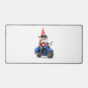 American Gnome Riding Motorcycle Desk Mat