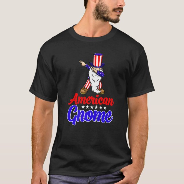 American Gnome  Women Independence America Flag Lo T-Shirt (Front)