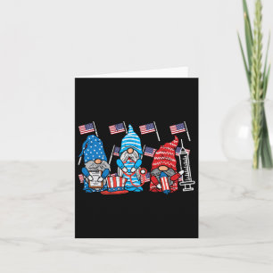 American Gnomes Nurse 4th Of July Scrub Top Patrio Card