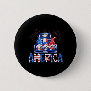 American Gnomes Truck Patriotic 4th Of July 6 Cm Round Badge