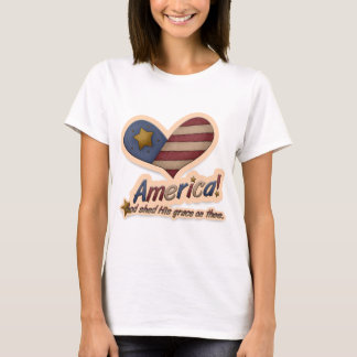 American God Shed His Grace On Thee Patriotic T-Shirt