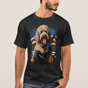 American Golden Doodle Guitar USA Goldendoodle Cou T-Shirt