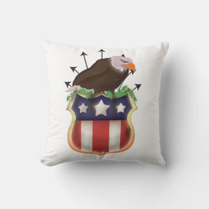 American Golden Eagle Stars and Stripes Flag Cushion