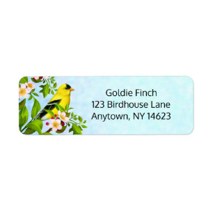 American Goldfinch Bird Address Labels