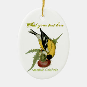 American Goldfinch Ceramic Tree Decoration