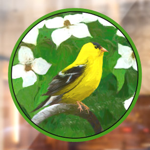 American Goldfinch in Winter Painting - Wild Bird