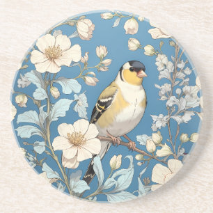 American Goldfinch William Morris Inspired Coaster