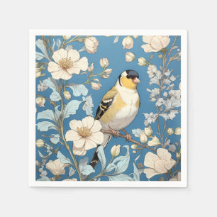 American Goldfinch William Morris Inspired Napkin