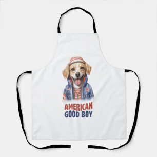American GoodBoy Dog US Jacket 4th July Apron