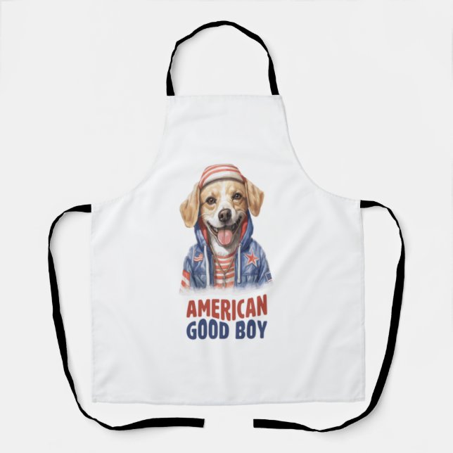 American GoodBoy Dog US Jacket 4th July  Apron (Front)