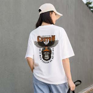American Gorilla Motorcycle Vintage Biker Eagle T-Shirt