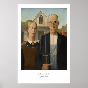 American Gothic Art Print Classical US Mid West