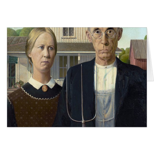 American Gothic by Grant DeVolson Wood (Front Horizontal)