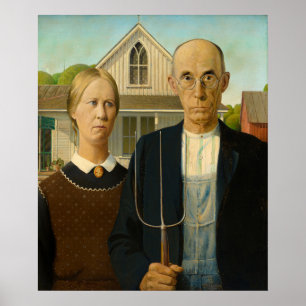 American Gothic by Grant Wood Poster