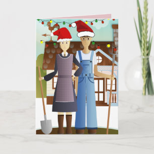 AMERICAN GOTHIC CHRISTMAS CARD 