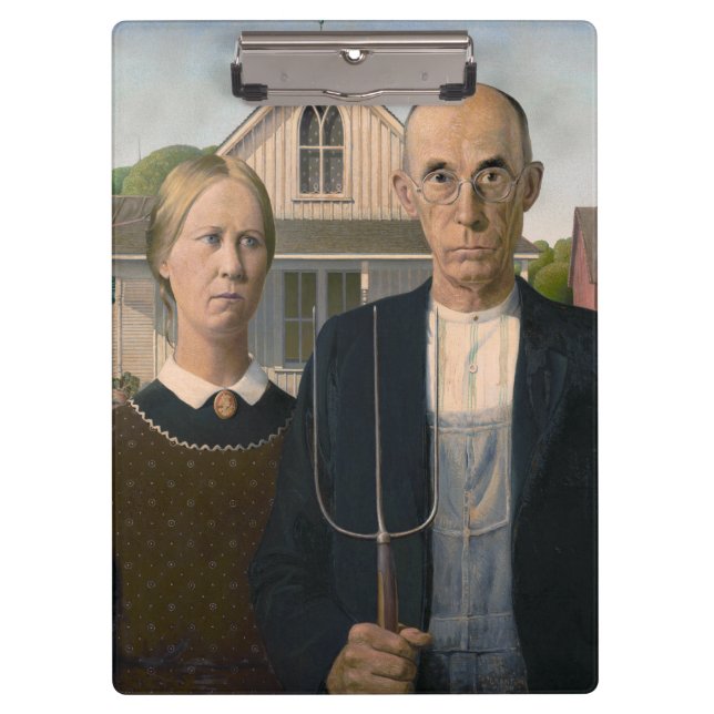 American Gothic: Country Life Poor Rural Farmer Clipboard (Front)