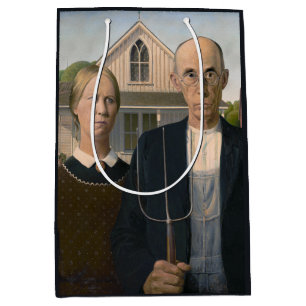 American Gothic: Country Life Poor Rural Farmer Medium Gift Bag