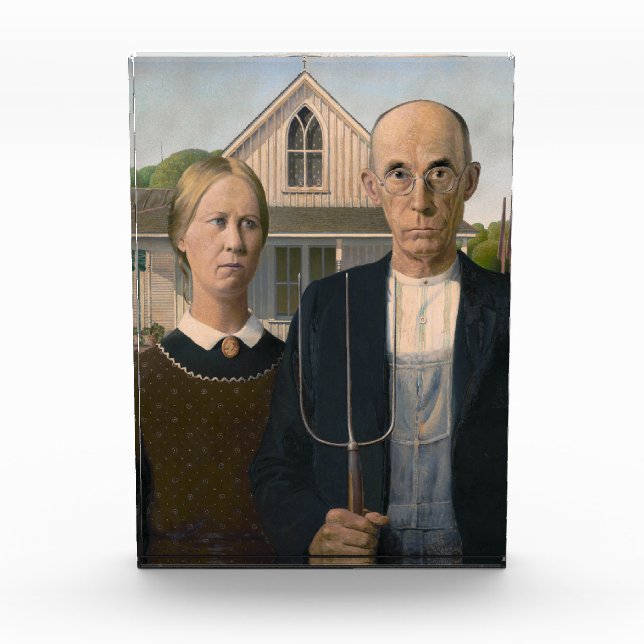 American Gothic: Country Life Poor Rural Farmer Photo Block (Front)