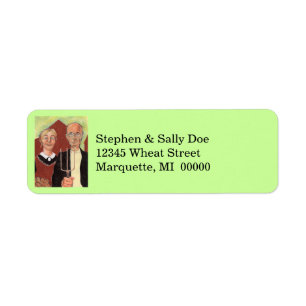 American Gothic Couple Heartland Address Labels