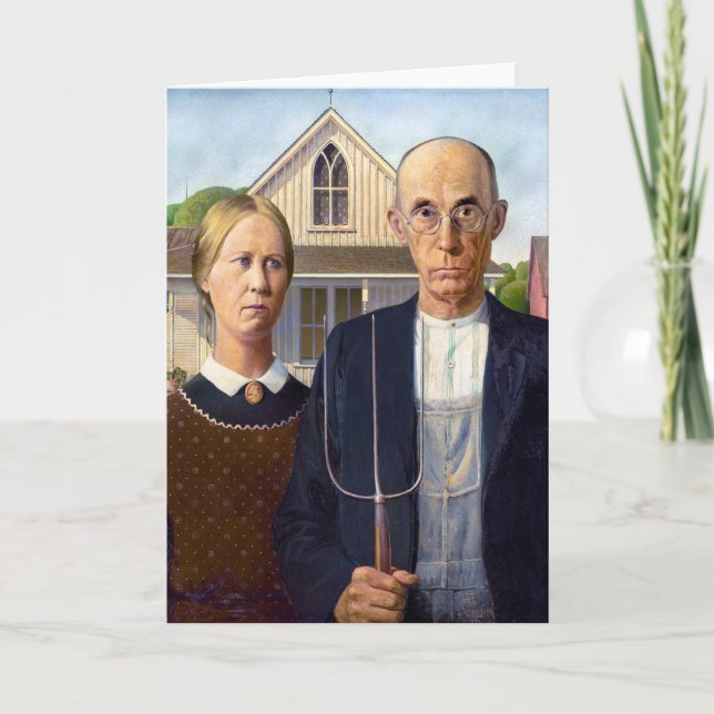American Gothic | Grant Wood | Card (Front)