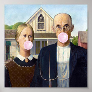 American Gothic Grant Wood Poster
