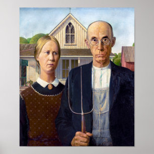 American Gothic Grant Wood Poster
