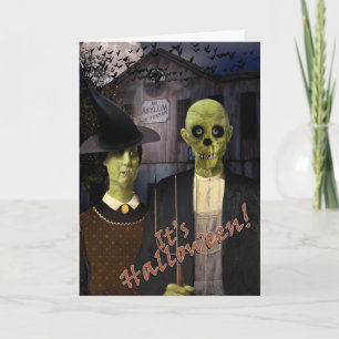 American Gothic Halloween Card