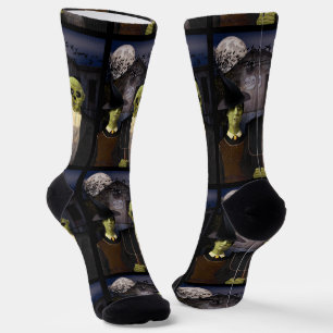 American Gothic Halloween Haunted House Socks