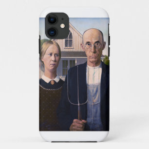 American Gothic painting by Grant Wood iPhone 11 Case