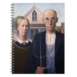 American Gothic painting by Grant Wood Notebook