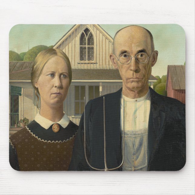 American Gothic Painting Mouse Pad (Front)