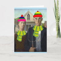 AMERICAN GOTHIC WEDDING CONGRATULATIONS CARDS