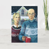 American gothic - winter parody