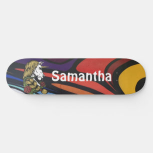 AMERICAN GRAFFIT Personalised Unicorn Skateboard