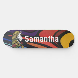 AMERICAN GRAFFIT Personalised Unicorn   Skateboard