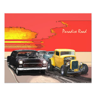 American Graffiti "Paradise Road" Drag Race Scene Photo Print
