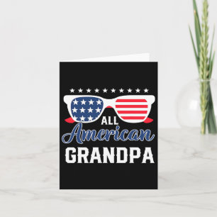 American Grandpa 4th Of July Usa Sungles Mens Gift Card